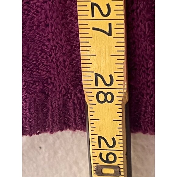 Avenue Womens Plus Size Ribbed Knit 3/4 Sleeve Tunic Sweater Purple 22/24 - Picture 11 of 12